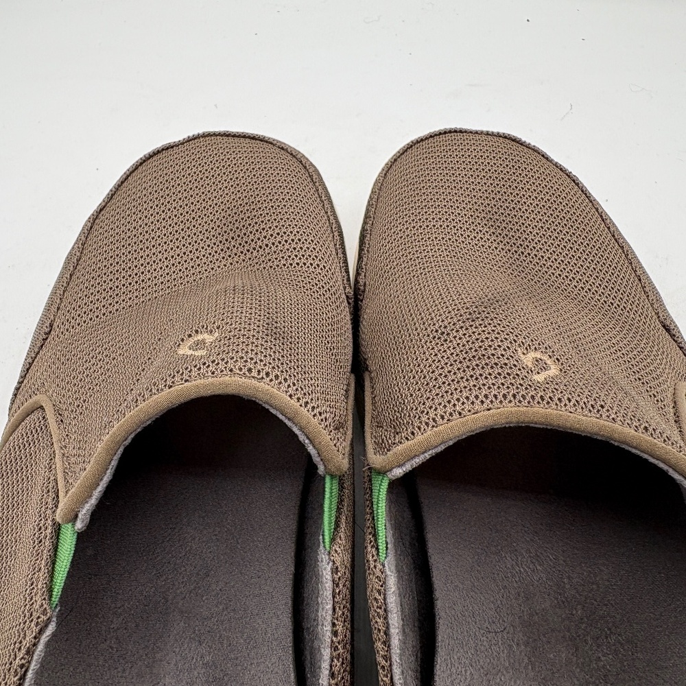 Olukai Nohea Mesh Sneakers Men's 10.5 Gray Slip-On Loafers Collapsible Heel - Picture 8 of 12